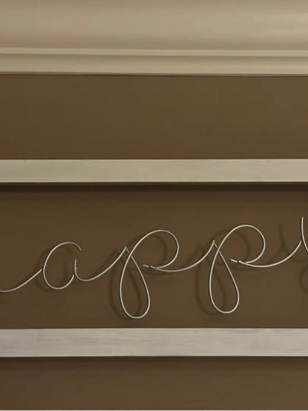 “Happy” wall decor sign